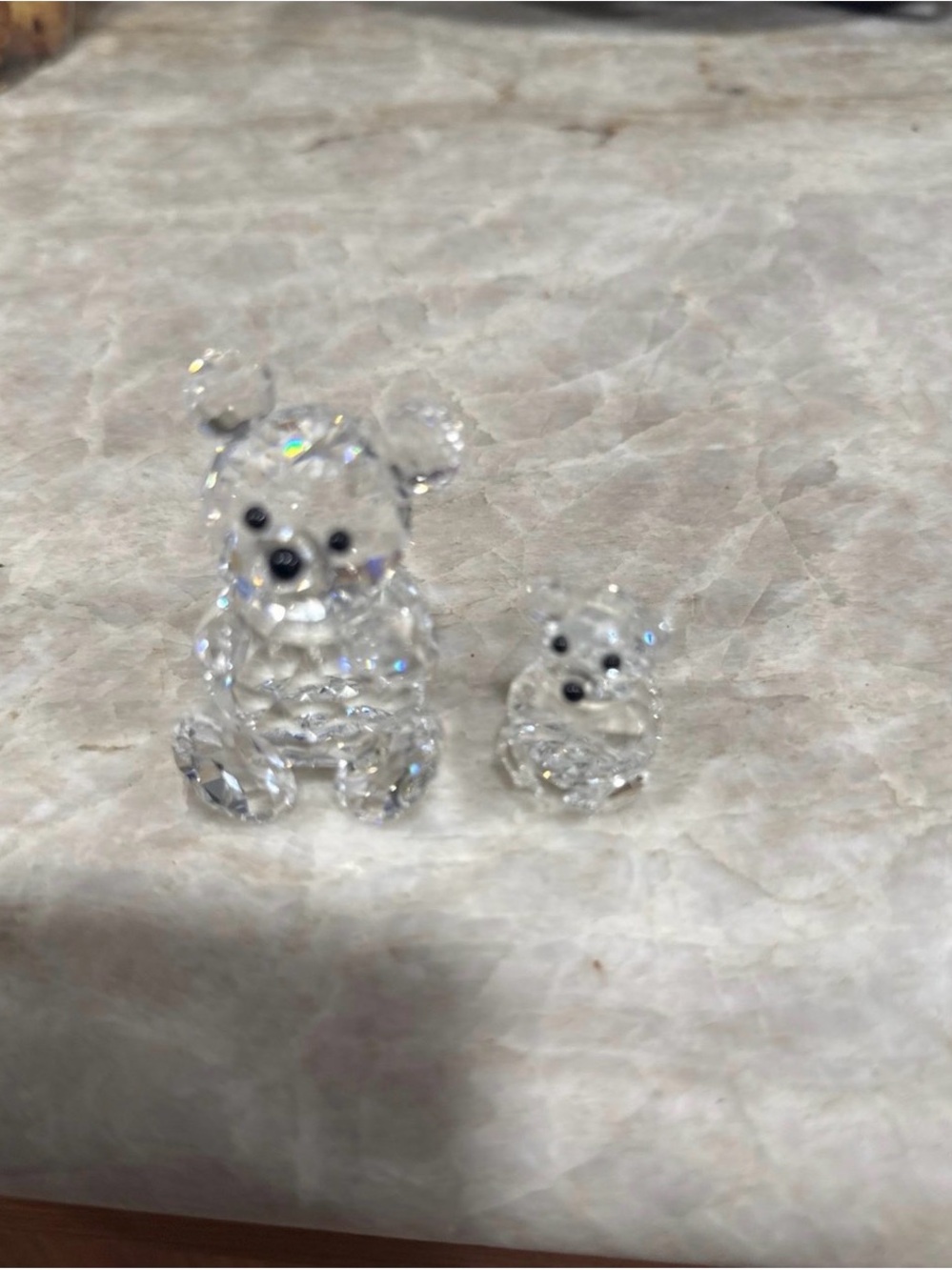 Swarovski crystal original kris bears - mom and baby